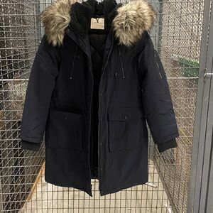Lucky Brand Navy puffer coat oversized warm S